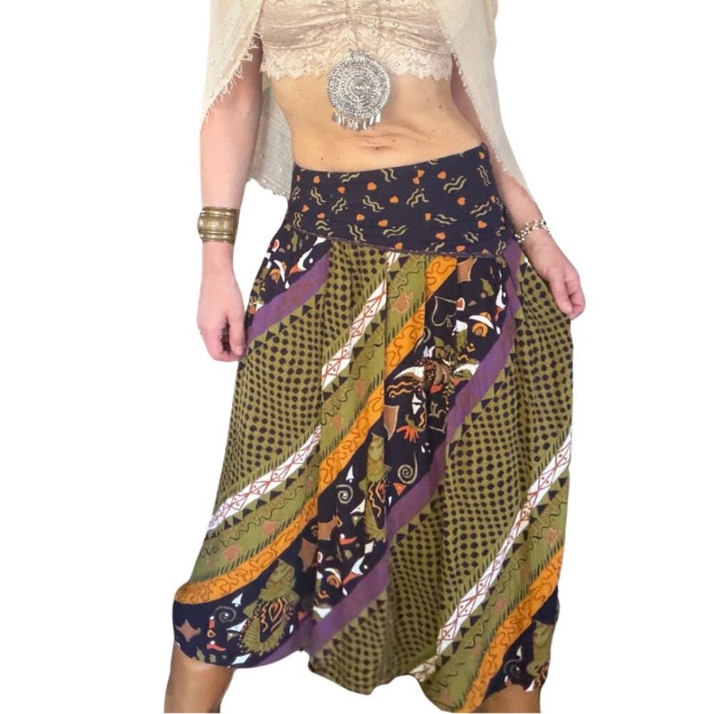 True Vintage 90s Boho Whimsy Midi Skirt - Picture 10 of 12